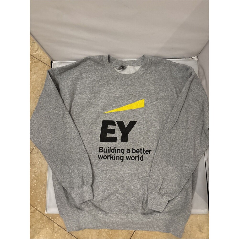 EY Big Four 4 Accounting Firm Logo Brand Unisex Sweatshirt Large